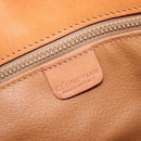 CELINE Macadam Canvas Shoulder Bag PVC Beige Gold Auth 206728-21