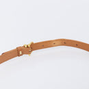 CELINE Macadam Canvas Shoulder Bag PVC Beige Gold Auth 206728-8