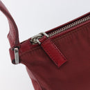PRADA Shoulder Bag Nylon Red Silver Auth 206730A-18
