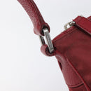 PRADA Shoulder Bag Nylon Red Silver Auth 206730A-10