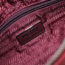 PRADA Shoulder Bag Nylon Red Silver Auth 206730A-19