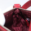 PRADA Shoulder Bag Nylon Red Silver Auth 206730A-21