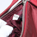 PRADA Shoulder Bag Nylon Red Silver Auth 206730A-12