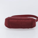 PRADA Shoulder Bag Nylon Red Silver Auth 206730A-5