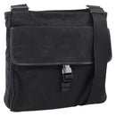PRADA Shoulder Bag Nylon Black Silver Auth 206732-1