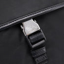 PRADA Shoulder Bag Nylon Black Silver Auth 206732-10