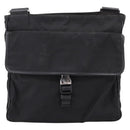 PRADA Shoulder Bag Nylon Black Silver Auth 206732-13