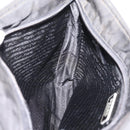 PRADA Shoulder Bag Nylon Black Silver Auth 206732-21