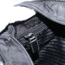 PRADA Shoulder Bag Nylon Black Silver Auth 206732-22
