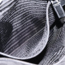 PRADA Shoulder Bag Nylon Black Silver Auth 206732-23