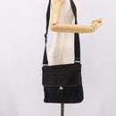 PRADA Shoulder Bag Nylon Black Silver Auth 206732-25