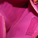 PRADA Canapa L Hand Bag Canvas Pink Gold Auth 206733A-21