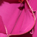 PRADA Canapa L Hand Bag Canvas Pink Gold Auth 206733A-23