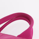 PRADA Canapa L Hand Bag Canvas Pink Gold Auth 206733A-9
