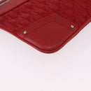 Christian Dior Trotter Canvas Shoulder Bag Red Silver Auth 206734V-16