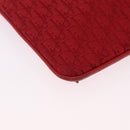 Christian Dior Trotter Canvas Shoulder Bag Red Silver Auth 206734V-18