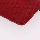 Christian Dior Trotter Canvas Shoulder Bag Red Silver Auth 206734V-19