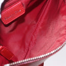 Christian Dior Trotter Canvas Shoulder Bag Red Silver Auth 206734V-11