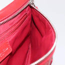 Christian Dior Trotter Canvas Shoulder Bag Red Silver Auth 206734V-23