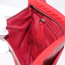 Christian Dior Trotter Canvas Shoulder Bag Red Silver Auth 206734V-24
