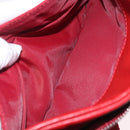 Christian Dior Trotter Canvas Shoulder Bag Red Silver Auth 206734V-25
