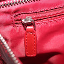 Christian Dior Trotter Canvas Shoulder Bag Red Silver Auth 206734V-26