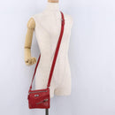 Christian Dior Trotter Canvas Shoulder Bag Red Silver Auth 206734V-28