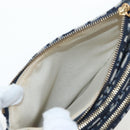Christian Dior Trotter Canvas Saddle Shoulder Bag Navy Gold Auth 206735V-9