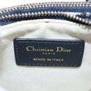 Christian Dior Trotter Canvas Saddle Shoulder Bag Navy Gold Auth 206735V-23