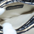 Christian Dior Trotter Canvas Saddle Shoulder Bag Navy Gold Auth 206735V-10