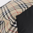BURBERRY Nova Check Blue Label Hand Bag Nylon Beige Silver Auth 206736A-15