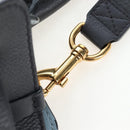 BURBERRY Hand Bag Leather 2way Gray Gold Auth 206737A-17