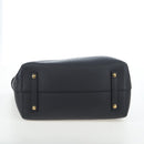 BURBERRY Hand Bag Leather 2way Gray Gold Auth 206737A-5