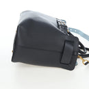 BURBERRY Hand Bag Leather 2way Gray Gold Auth 206737A-4