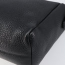 BURBERRY Shoulder Bag Leather Black Silver Auth 206738A-9
