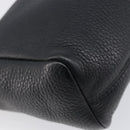 BURBERRY Shoulder Bag Leather Black Silver Auth 206738A-16