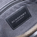 BURBERRY Shoulder Bag Leather Black Silver Auth 206738A-18