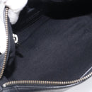 BURBERRY Shoulder Bag Leather Black Silver Auth 206738A-12
