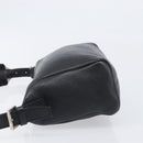 BURBERRY Shoulder Bag Leather Black Silver Auth 206738A-4