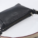 BURBERRY Shoulder Bag Leather Black Silver Auth 206738A-6