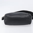 BURBERRY Shoulder Bag Leather Black Silver Auth 206738A-5