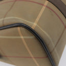 Burberrys Nova Check Boston Bag Canvas Beige Gold Auth 206740-9
