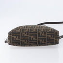 FENDI Zucca Canvas Hand Bag 2way Black Brown Auth 206742V-5