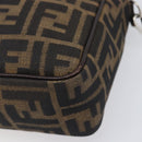 FENDI Zucca Canvas Hand Bag 2way Black Brown Auth 206742V-16