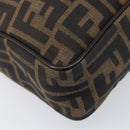 FENDI Zucca Canvas Hand Bag 2way Black Brown Auth 206742V-17
