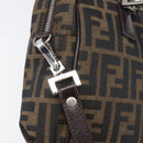 FENDI Zucca Canvas Hand Bag 2way Black Brown Auth 206742V-20