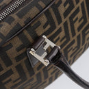 FENDI Zucca Canvas Hand Bag 2way Black Brown Auth 206742V-10