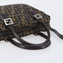 FENDI Zucca Canvas Hand Bag 2way Black Brown Auth 206742V-7