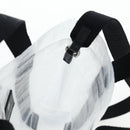 GIVENCHY Hand Bag Vinyl 2way Clear Silver Auth 206748A-19
