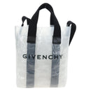 GIVENCHY Hand Bag Vinyl 2way Clear Silver Auth 206748A-13